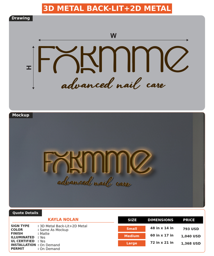 CUSTOM MOCKUP SIGN FOR Kayla Nolan