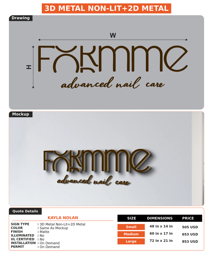 CUSTOM MOCKUP SIGN FOR Kayla Nolan