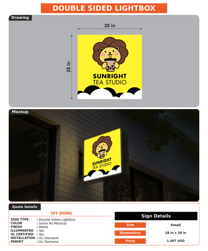 CUSTOM MOCKUP SIGN FOR Ivy Dong