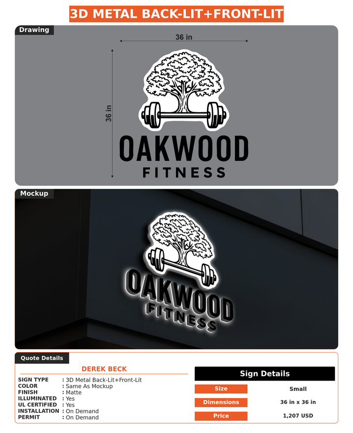 CUSTOM MOCKUP SIGN FOR Derek Beck