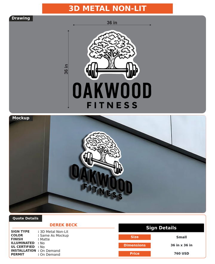 CUSTOM MOCKUP SIGN FOR Derek Beck