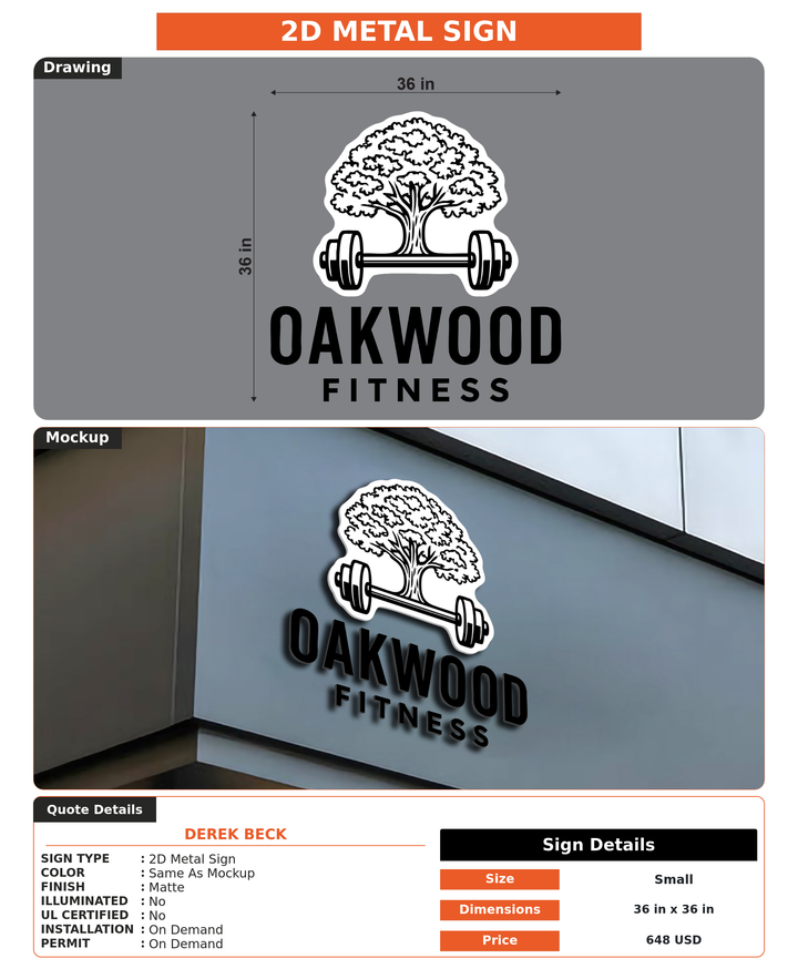 CUSTOM MOCKUP SIGN FOR Derek Beck