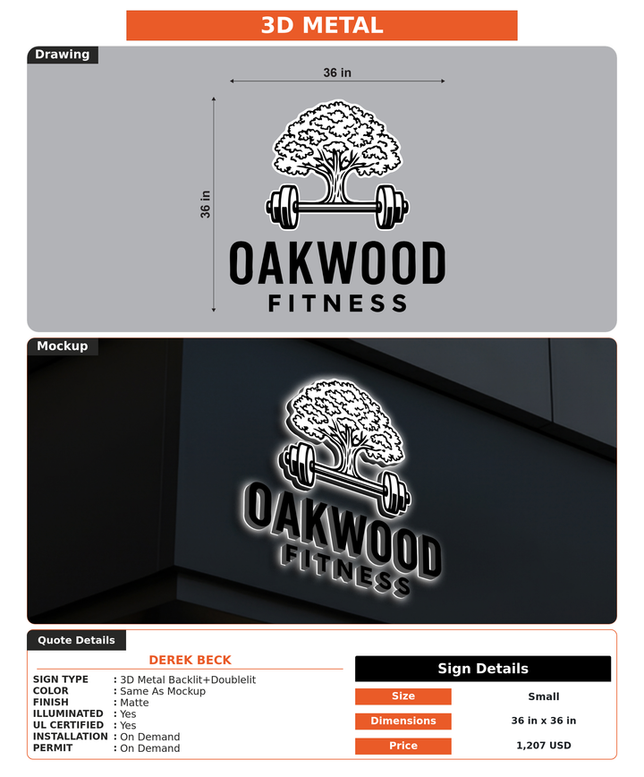 CUSTOM MOCKUP SIGN FOR Derek Beck