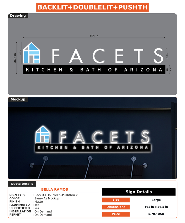 CUSTOM MOCKUP SIGN FOR Bella Ramos