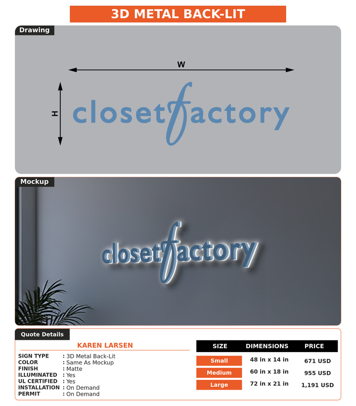 CUSTOM MOCKUP SIGN FOR Karen Larsen