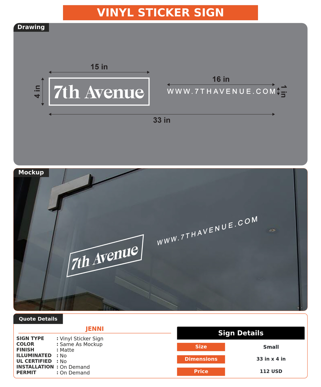 CUSTOM MOCKUP SIGN FOR Jenni