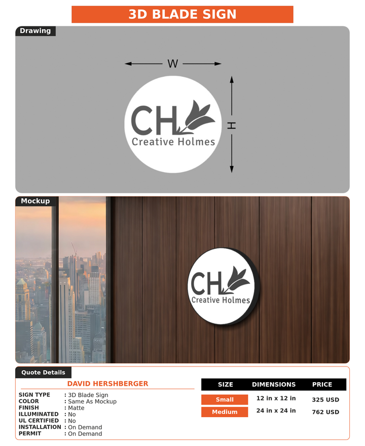 CUSTOM MOCKUP SIGN FOR David Hershberger
