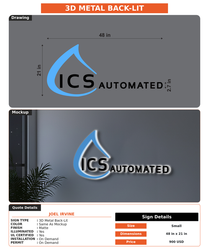 CUSTOM MOCKUP SIGN FOR Joel Irvine