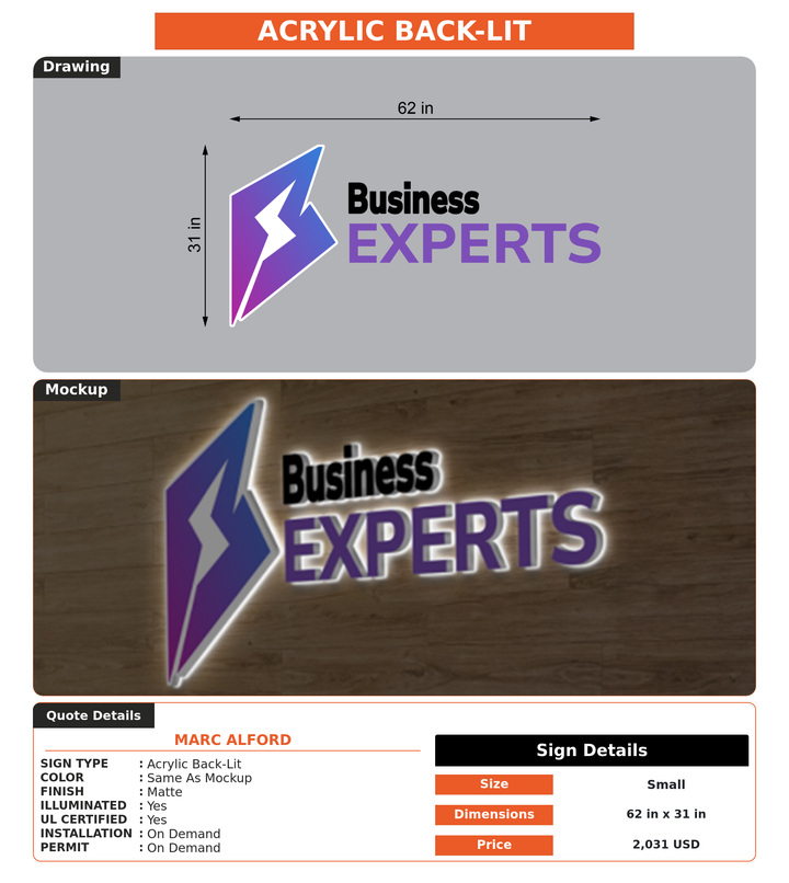 CUSTOM MOCKUP SIGN FOR Marc Alford