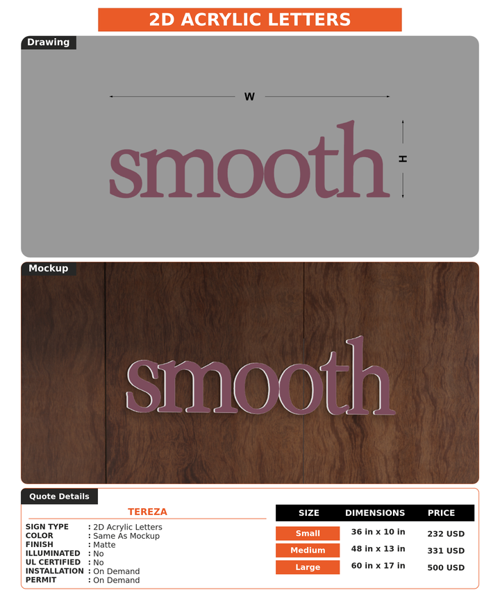 CUSTOM MOCKUP SIGN FOR Tereza