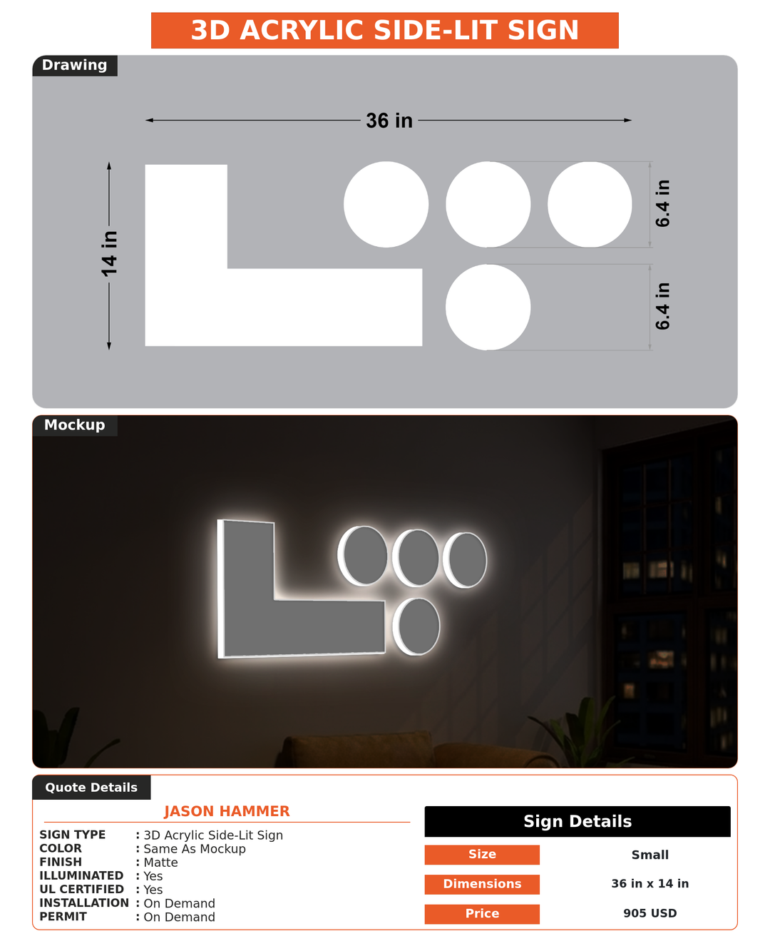 CUSTOM MOCKUP SIGN FOR Jason Hammer