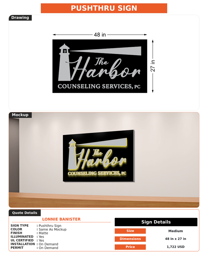 CUSTOM MOCKUP SIGN FOR Lonnie Banister