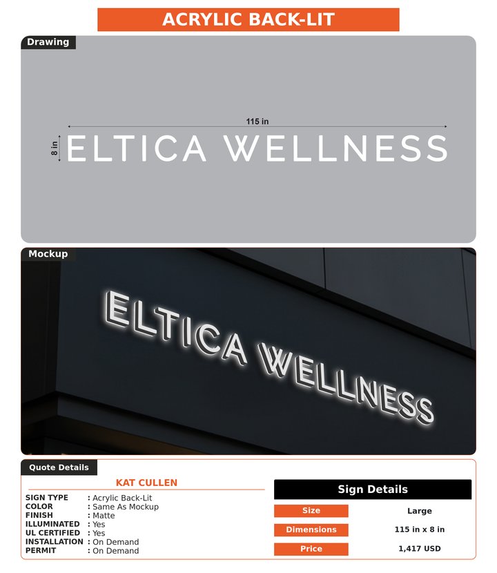 CUSTOM MOCKUP SIGN FOR Kat Cullen