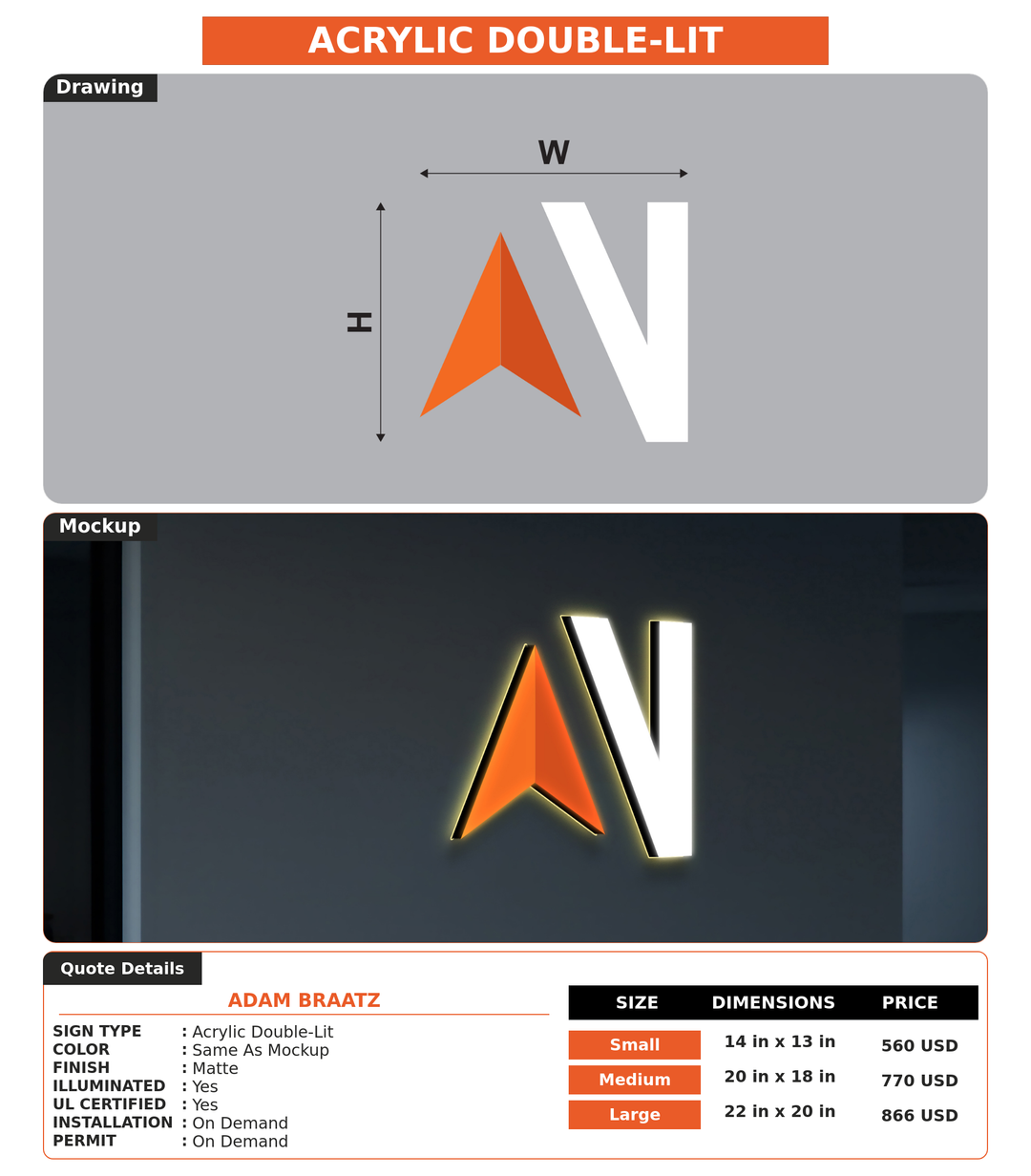 CUSTOM MOCKUP SIGN FOR Adam Braatz