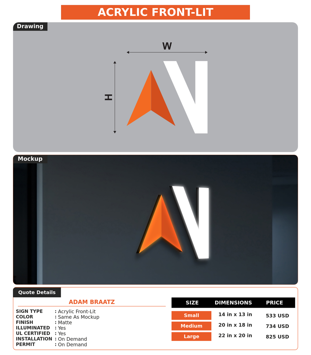 CUSTOM MOCKUP SIGN FOR Adam Braatz