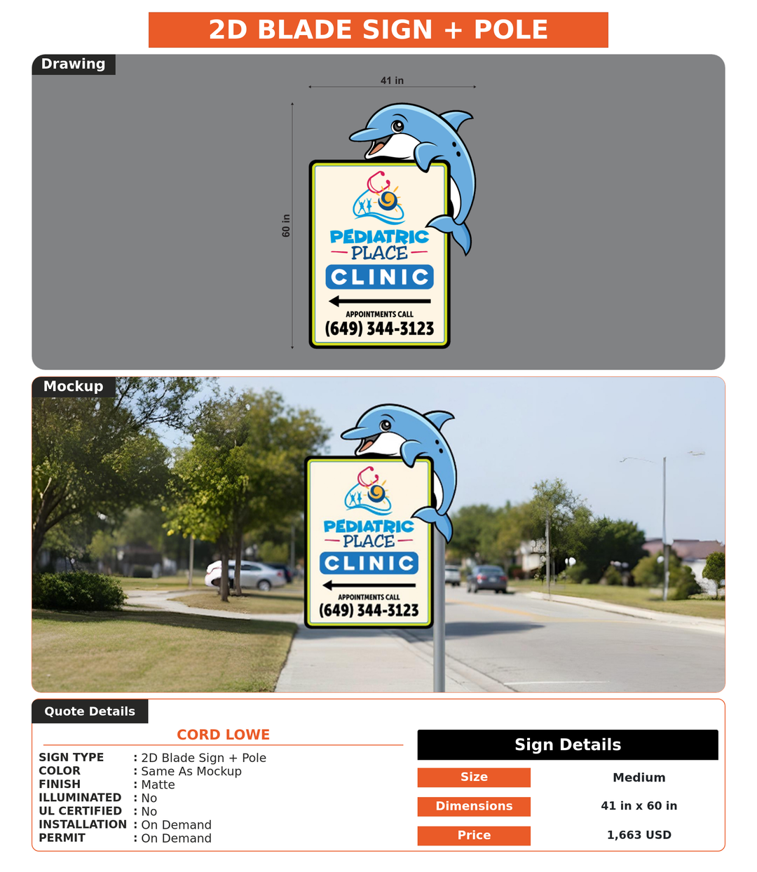CUSTOM MOCKUP SIGN FOR Cord Lowe