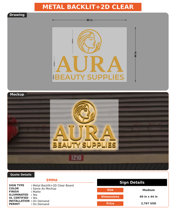 CUSTOM MOCKUP SIGN FOR Emma