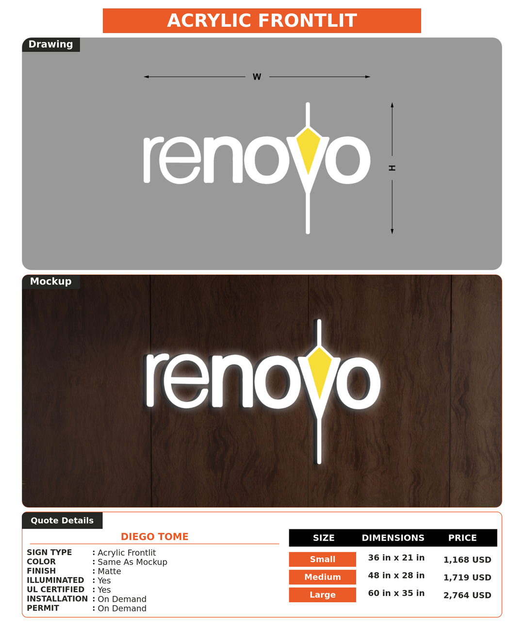 CUSTOM MOCKUP SIGN FOR diego Tome