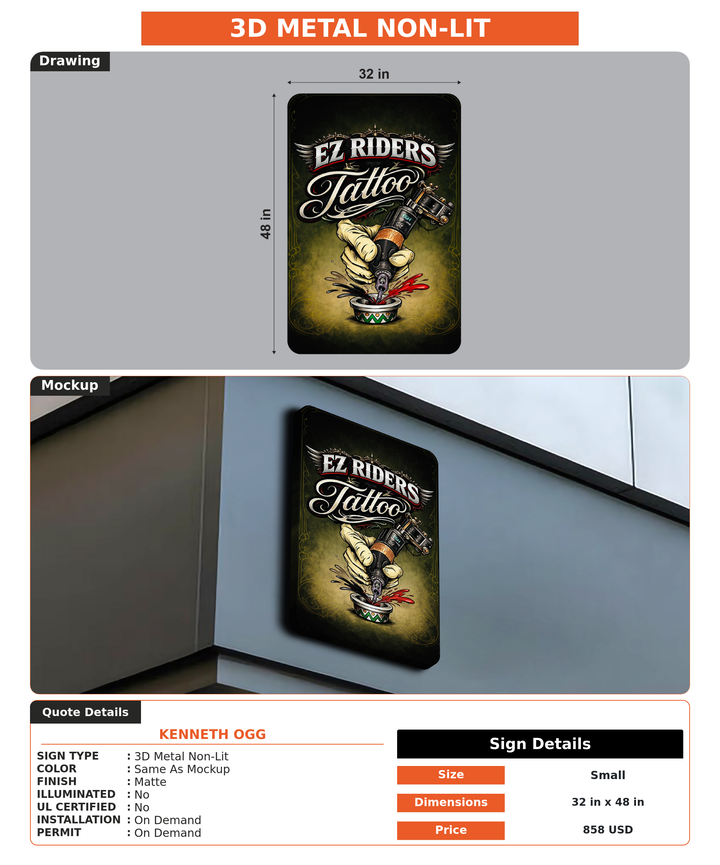 CUSTOM MOCKUP SIGN FOR Kenneth Ogg