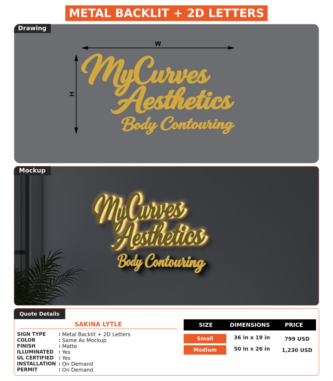 CUSTOM MOCKUP SIGN FOR sakina lytle