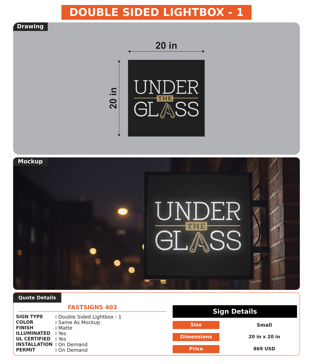 CUSTOM MOCKUP SIGN FOR FASTSIGNS 403