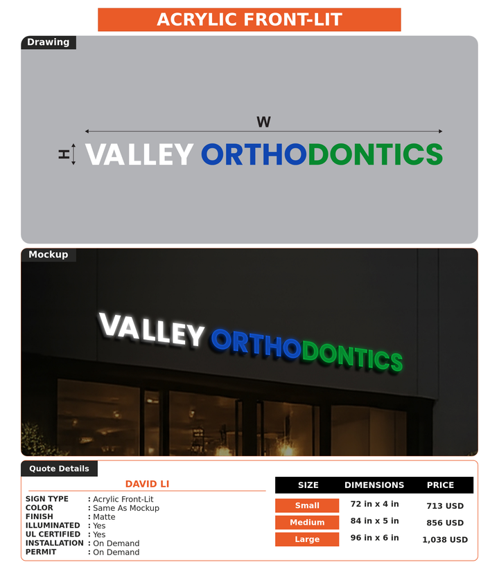 CUSTOM MOCKUP SIGN FOR David Li