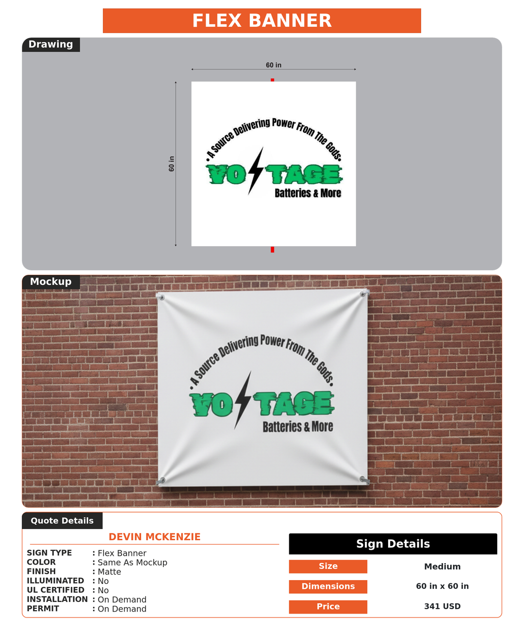 CUSTOM MOCKUP SIGN FOR Devin McKenzie