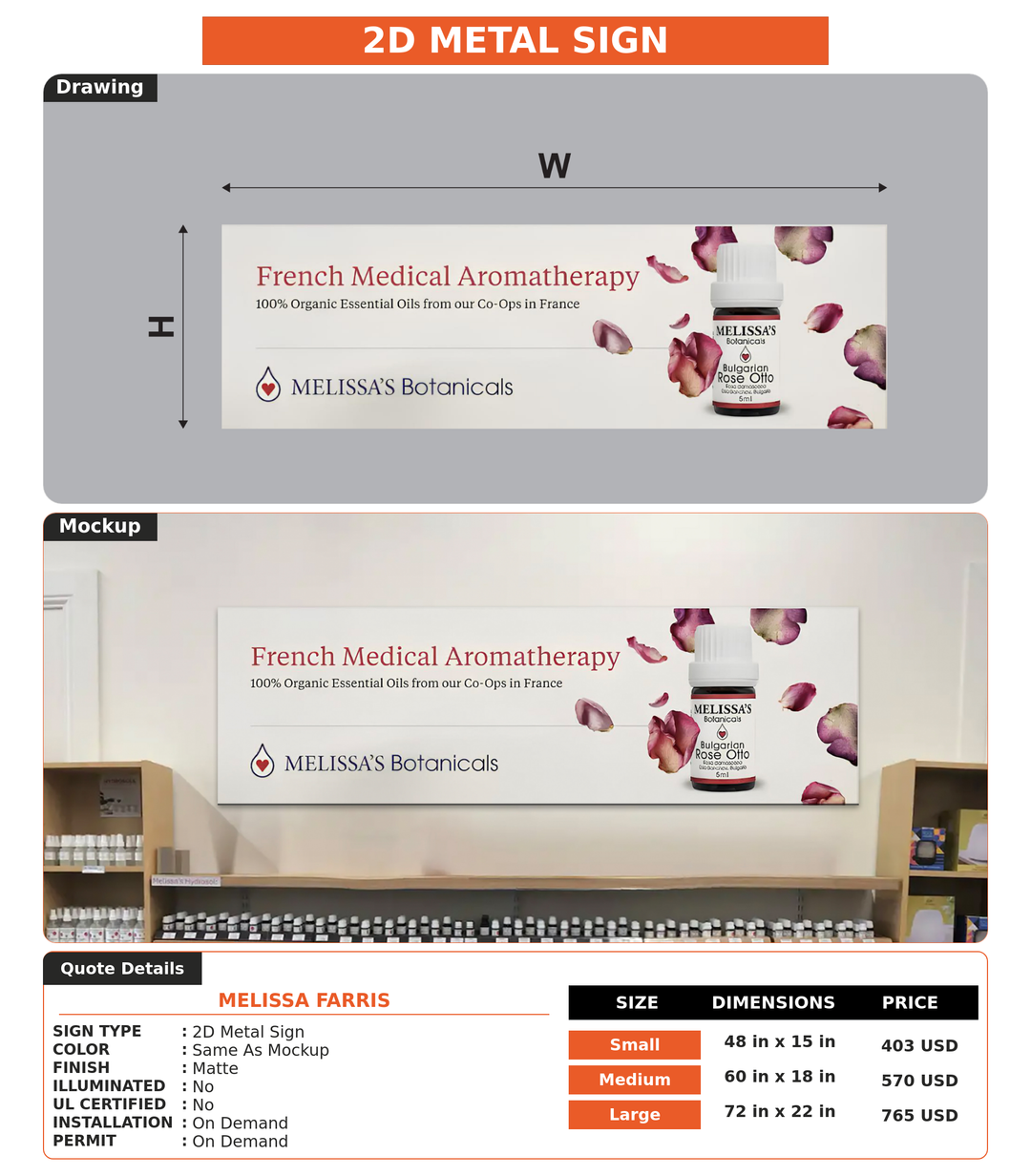 CUSTOM MOCKUP SIGN FOR Melissa Farris