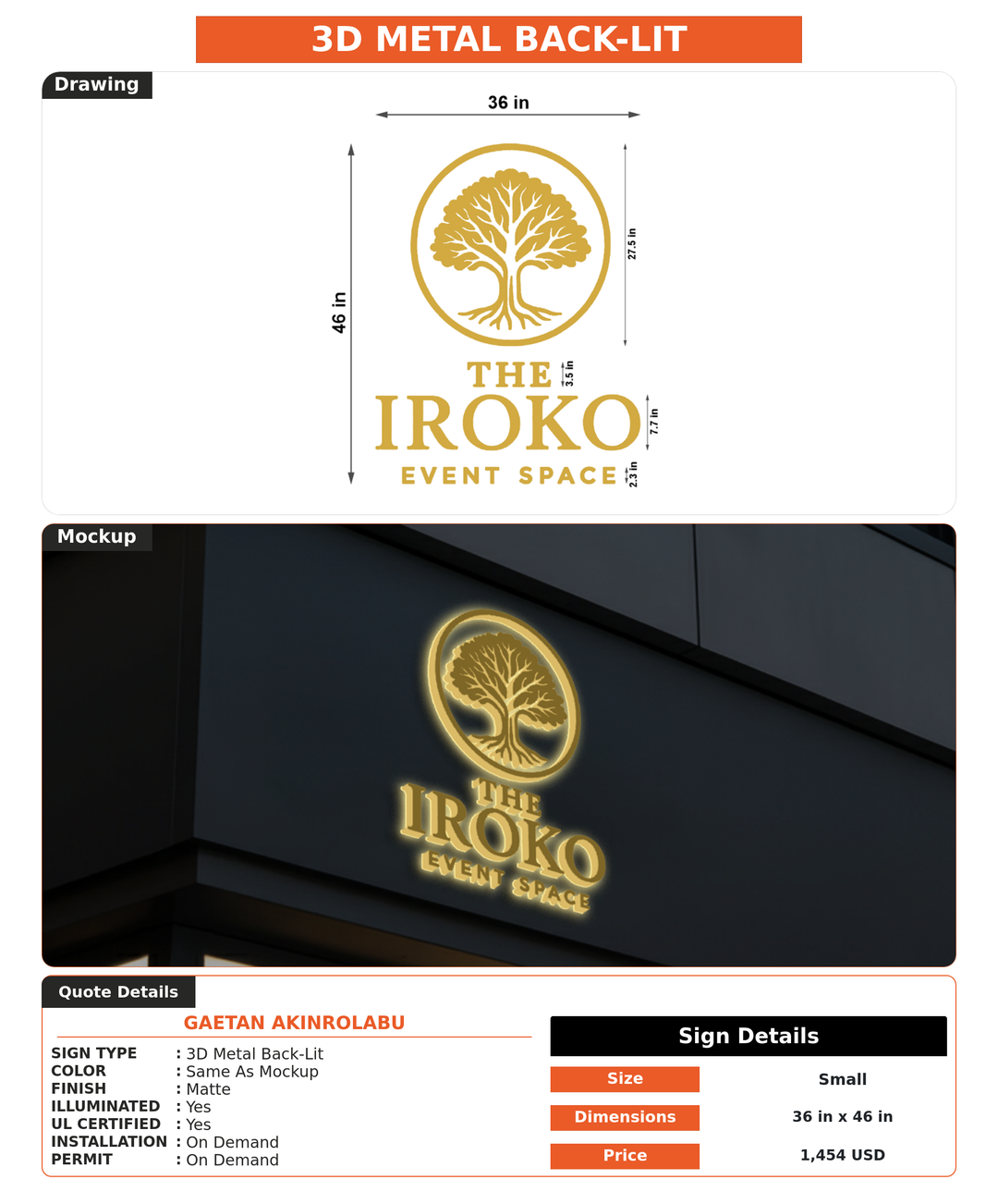 CUSTOM MOCKUP SIGN FOR Gaetan Akinrolabu