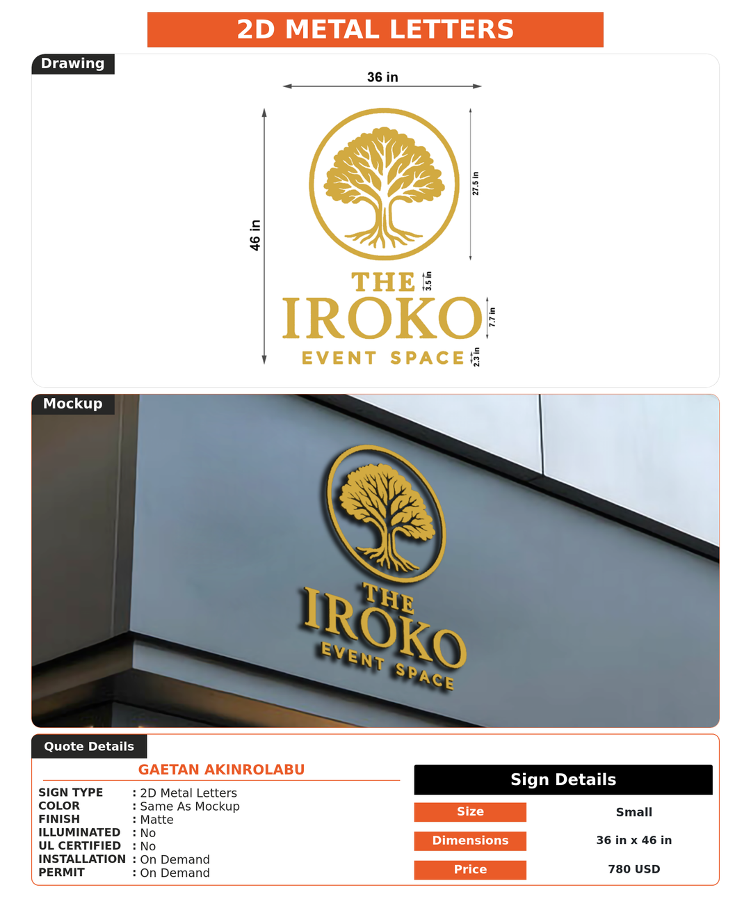 CUSTOM MOCKUP SIGN FOR Gaetan Akinrolabu