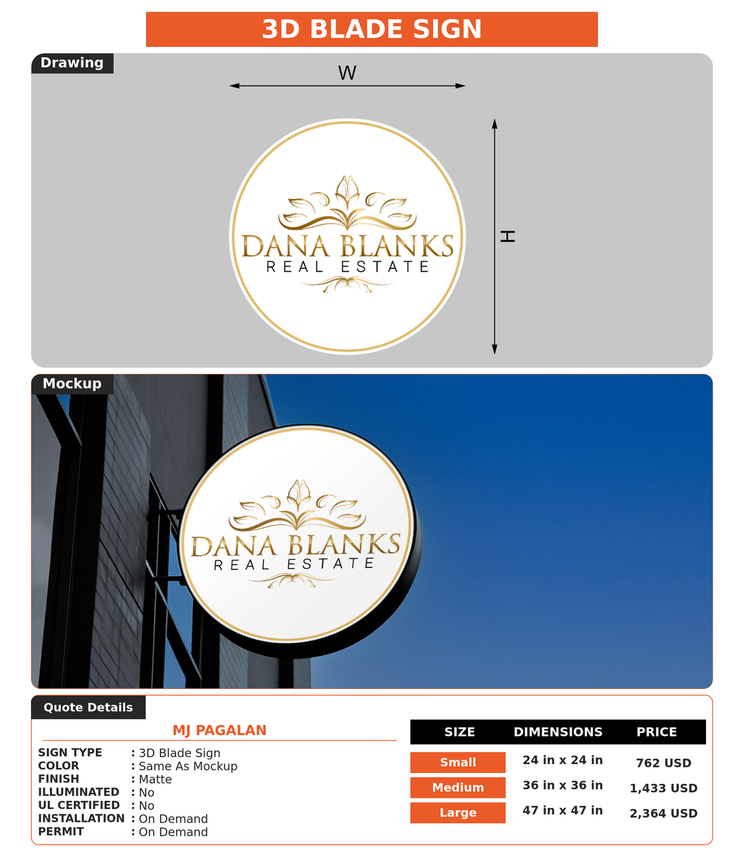 CUSTOM MOCKUP SIGN FOR Mj Pagalan