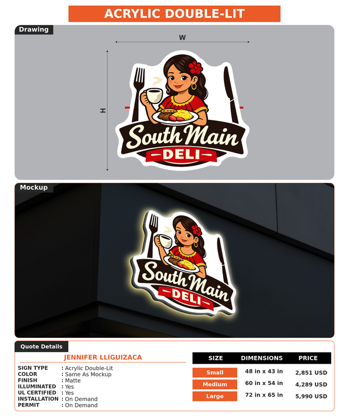 CUSTOM MOCKUP SIGN FOR Jennifer lliguizaca