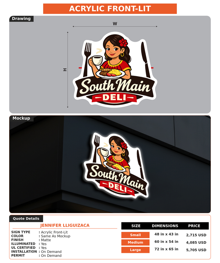 CUSTOM MOCKUP SIGN FOR Jennifer lliguizaca