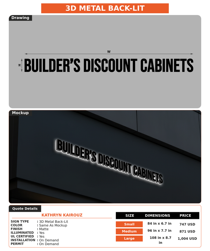 CUSTOM MOCKUP SIGN FOR Kathryn Kairouz