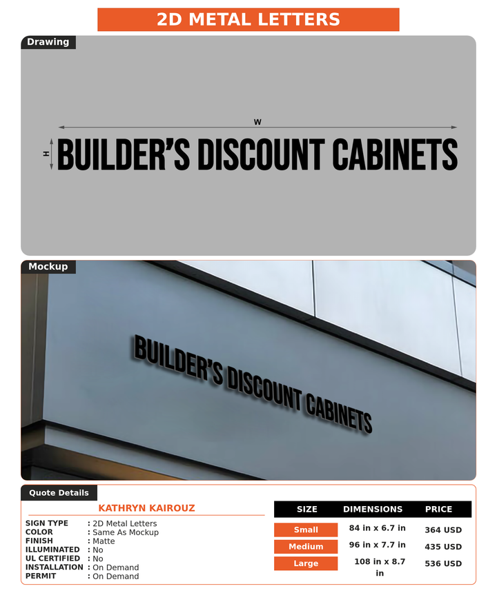 CUSTOM MOCKUP SIGN FOR Kathryn Kairouz