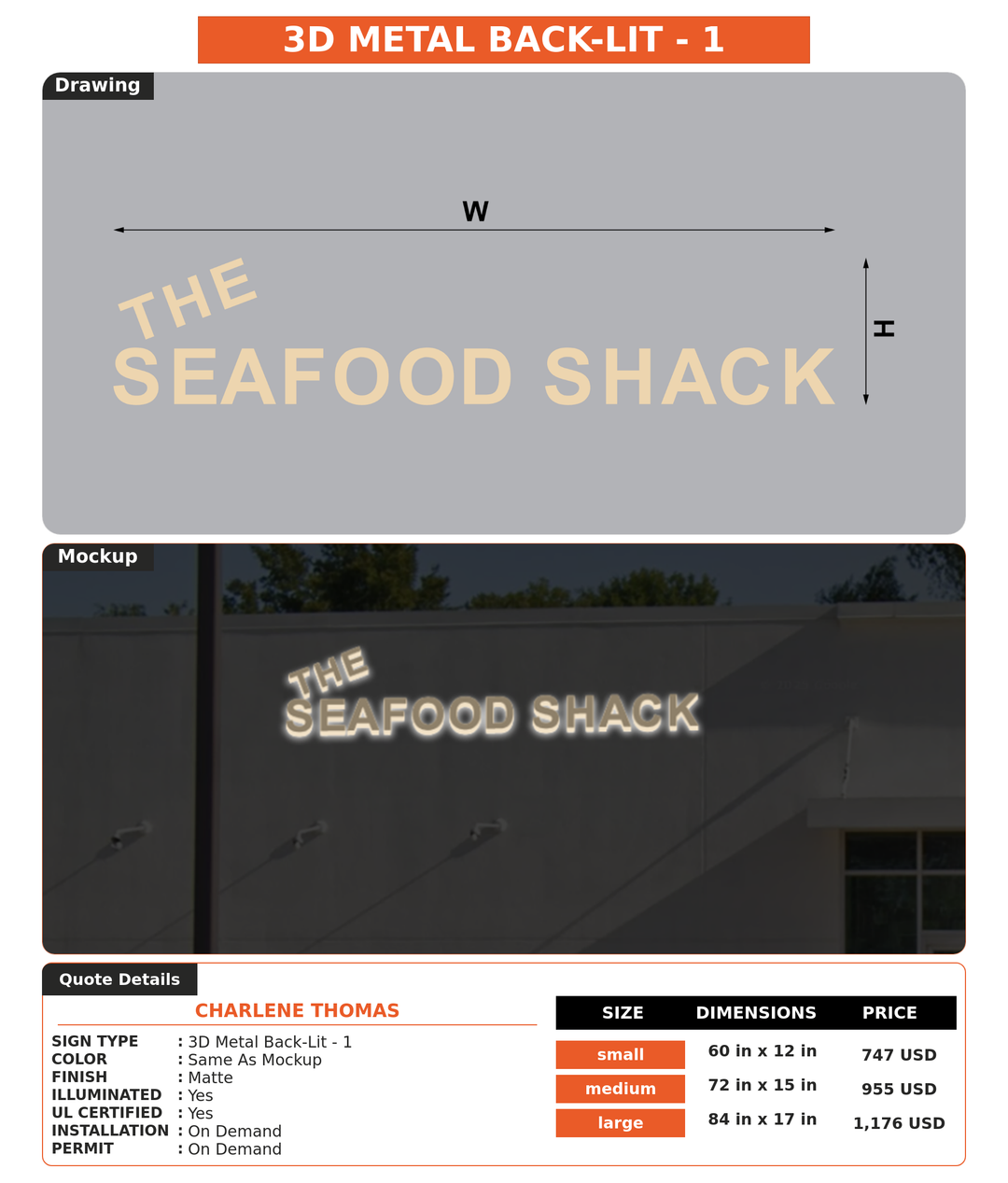 CUSTOM MOCKUP SIGN FOR Charlene Thomas
