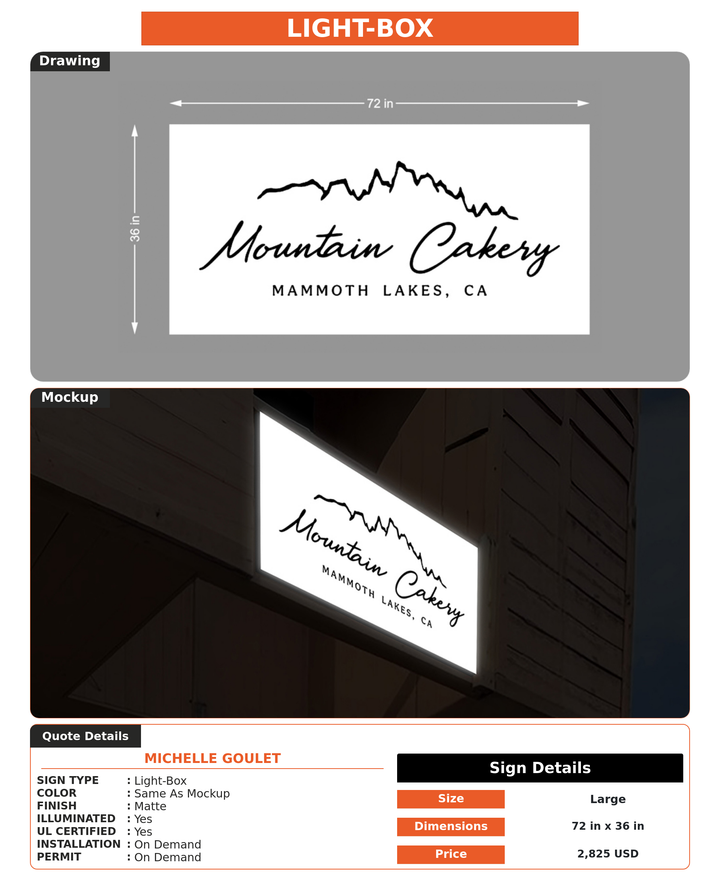 CUSTOM MOCKUP SIGN FOR Michelle Goulet