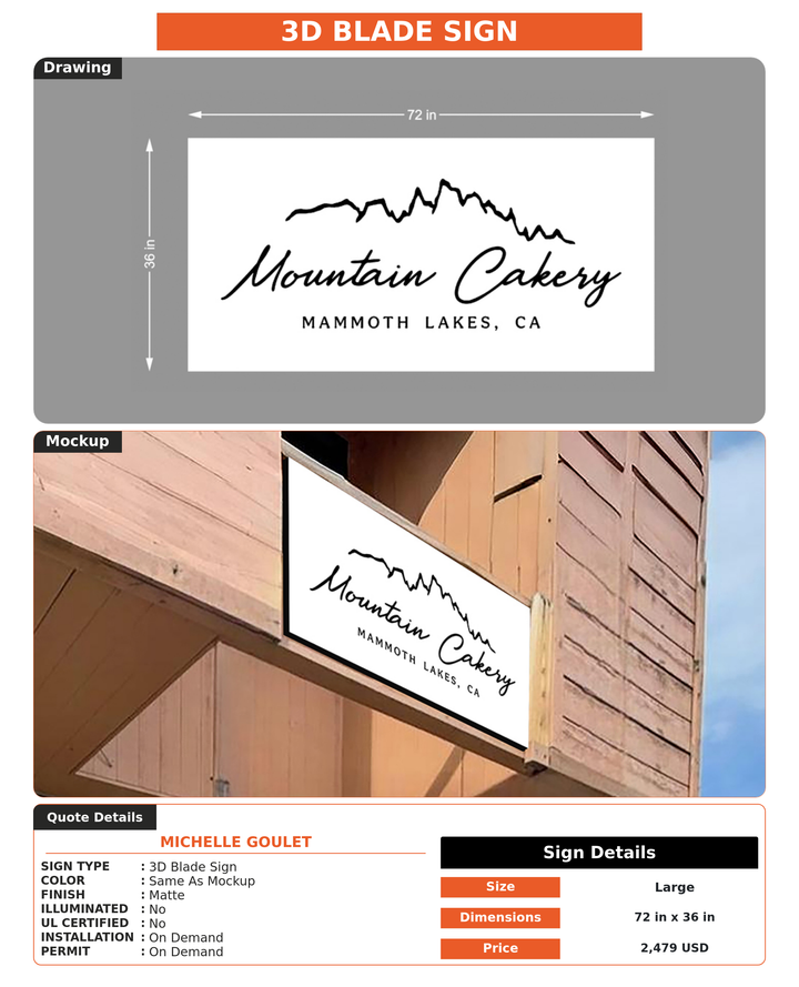 CUSTOM MOCKUP SIGN FOR Michelle Goulet