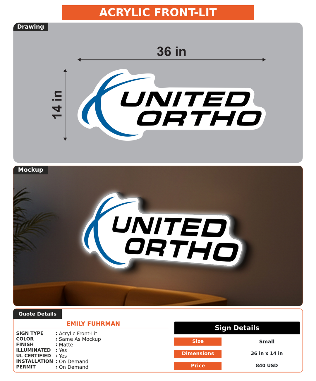 CUSTOM MOCKUP SIGN FOR Emily Fuhrman