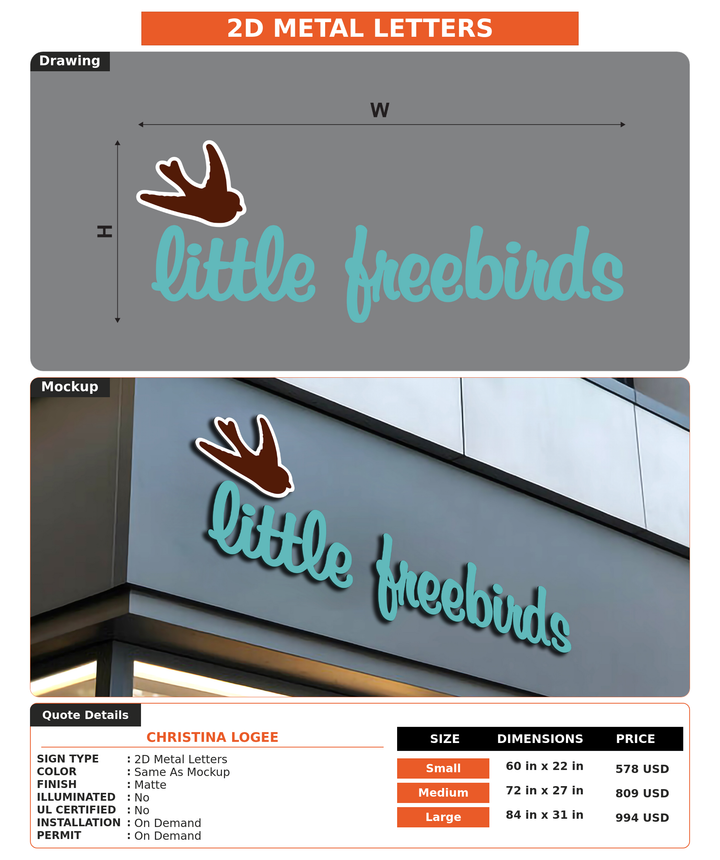 CUSTOM MOCKUP SIGN FOR Christina Logee
