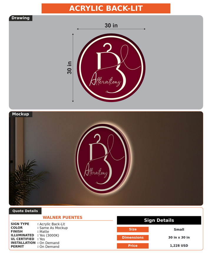 CUSTOM MOCKUP SIGN FOR walner puentes