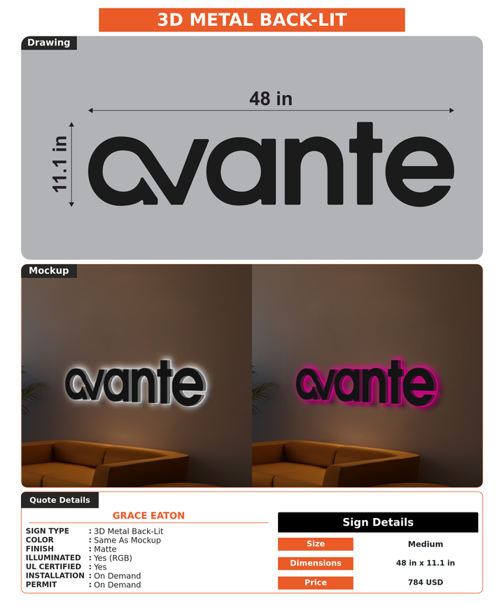 CUSTOM MOCKUP SIGN FOR Grace Eaton