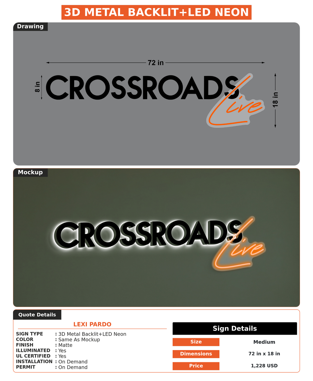 CUSTOM MOCKUP SIGN FOR Lexi Pardo