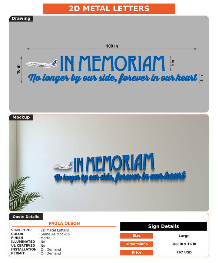CUSTOM MOCKUP SIGN FOR Paula Olson