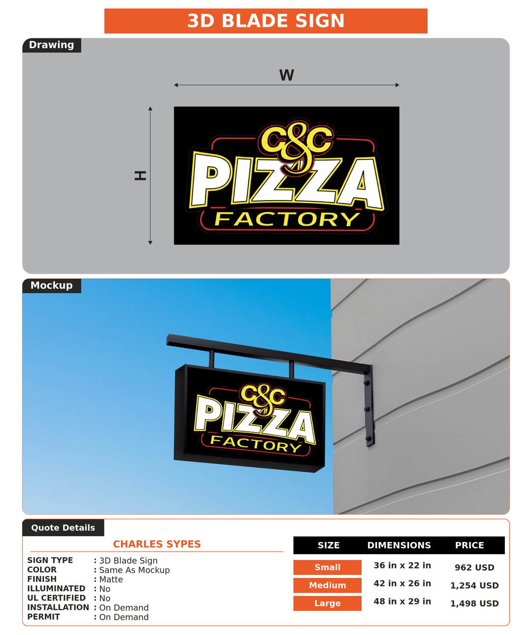 CUSTOM MOCKUP SIGN FOR Charles Sypes