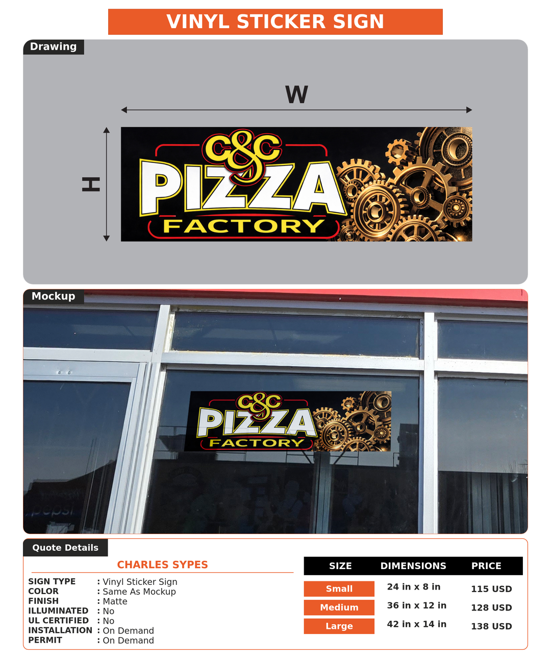 CUSTOM MOCKUP SIGN FOR Charles Sypes
