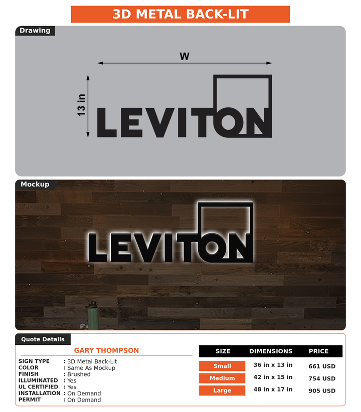 CUSTOM MOCKUP SIGN FOR Gary Thompson