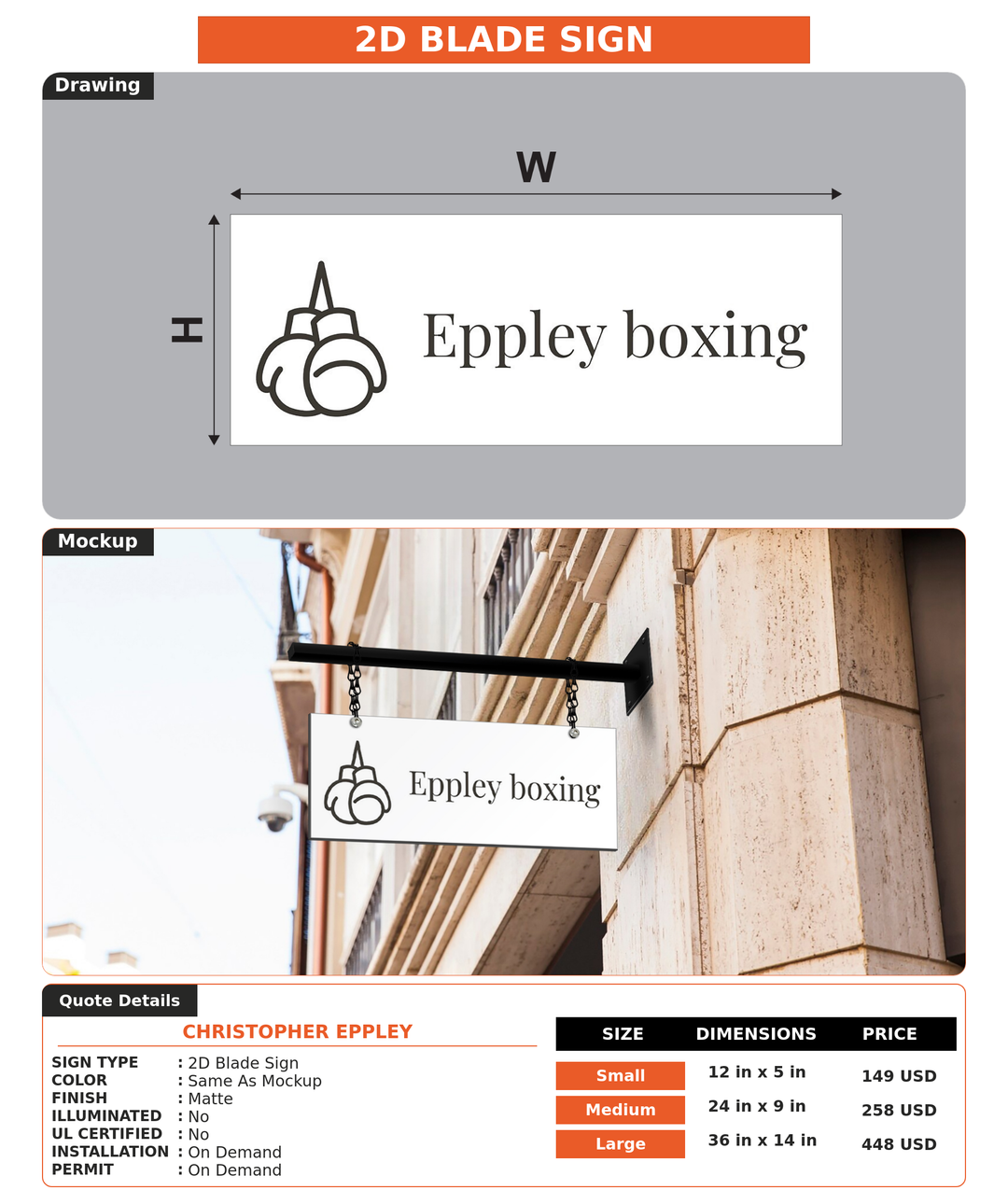 CUSTOM MOCKUP SIGN FOR Christopher Eppley