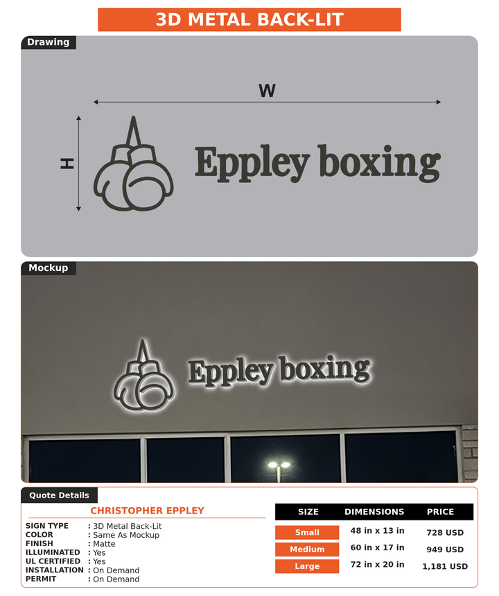 CUSTOM MOCKUP SIGN FOR Christopher Eppley