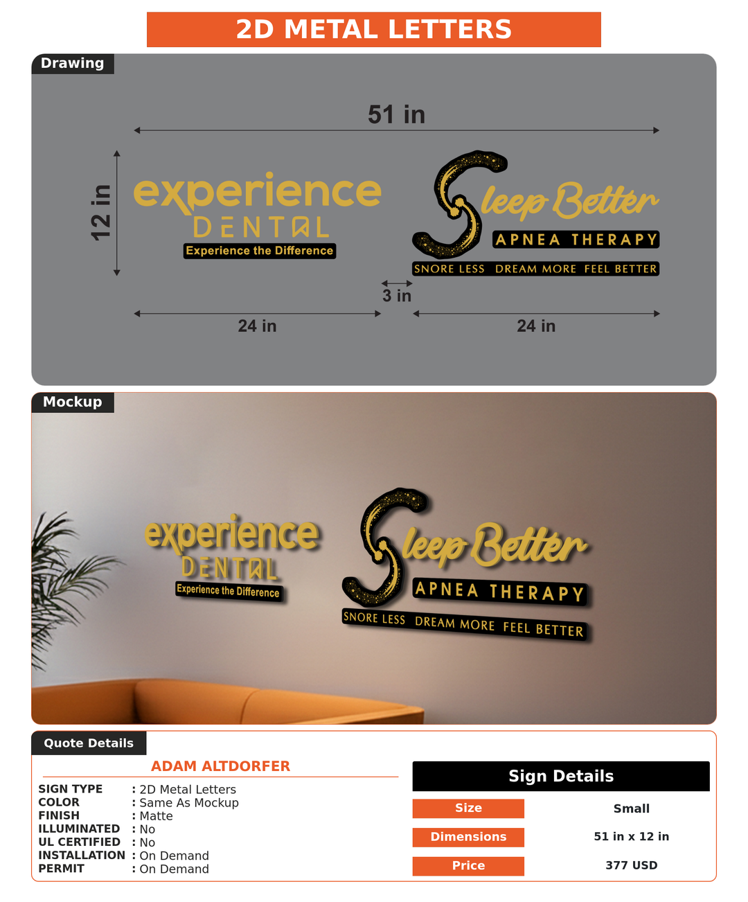 CUSTOM MOCKUP SIGN FOR Adam Altdorfer
